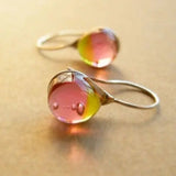 Pendientes colgantes de vidrio caliente vintage