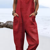 Lynn - Džínová kombinéza s palisandrovým vzorem