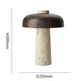 Stolní Lampa z Přírodního Travertinu