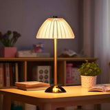 Bezdrátová stolní lampa z kovu a krystalu