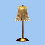 Bezdrátová stolní lampa z kovu a krystalu