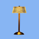 Bezdrátová stolní lampa z kovu a krystalu
