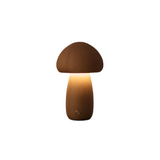 Dobíjecí stolní lampa ve tvaru dřevěného houbového