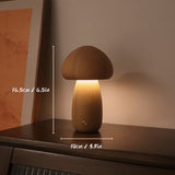 Dobíjecí stolní lampa ve tvaru dřevěného houbového
